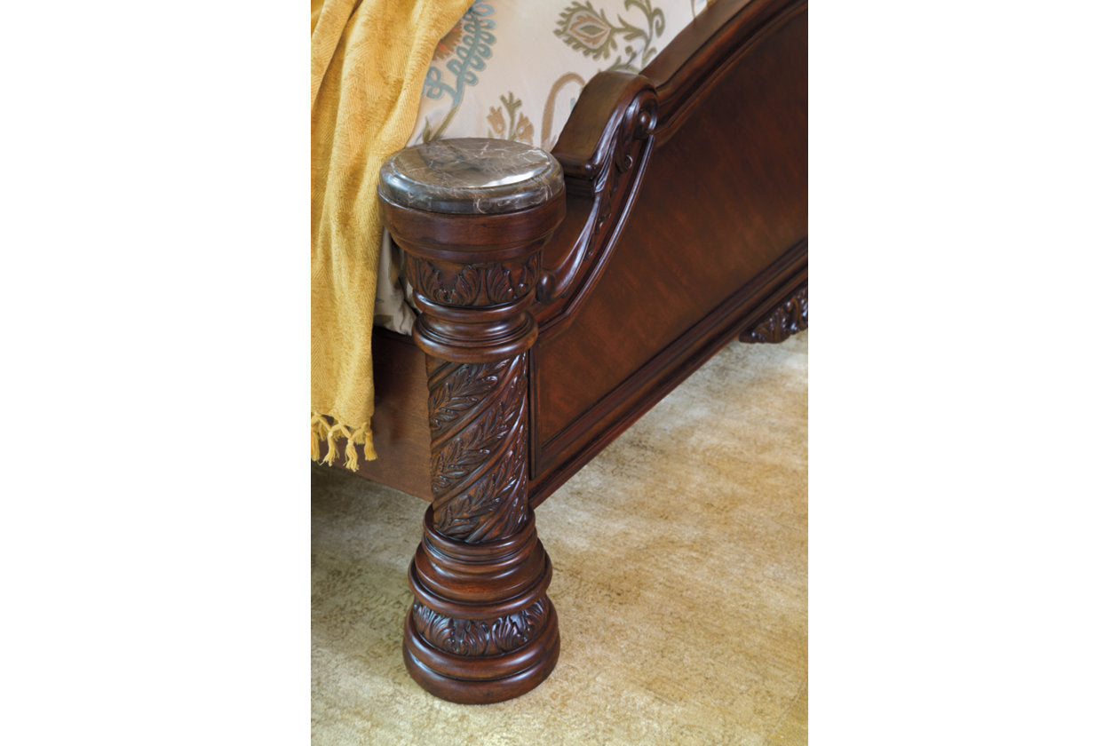 North Shore Dark Brown Queen Panel Bed - SET | B553-157 | B553-196 | B553-254 - Bien Home Furniture &amp; Electronics