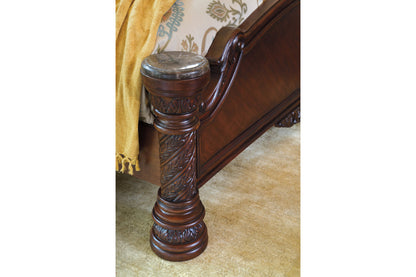 North Shore Dark Brown Queen Panel Bed - SET | B553-157 | B553-196 | B553-254 - Bien Home Furniture &amp; Electronics
