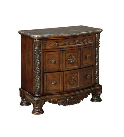 North Shore Dark Brown Sleigh Bedroom Set - SET | B553-76 | B553-78 | B553-79 | B553-193 | B553-46 - Bien Home Furniture &amp; Electronics