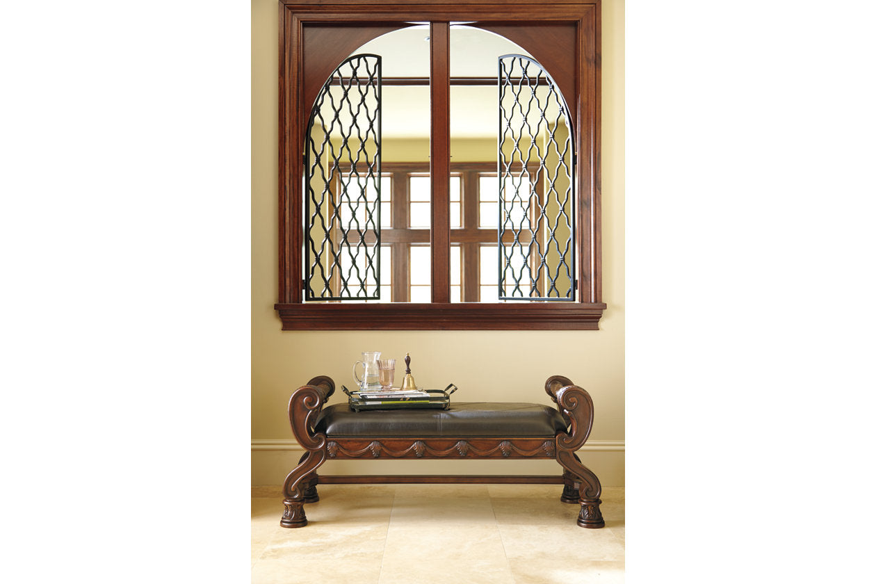 North Shore Dark Brown Upholstered Bench - B553-09 - Bien Home Furniture &amp; Electronics