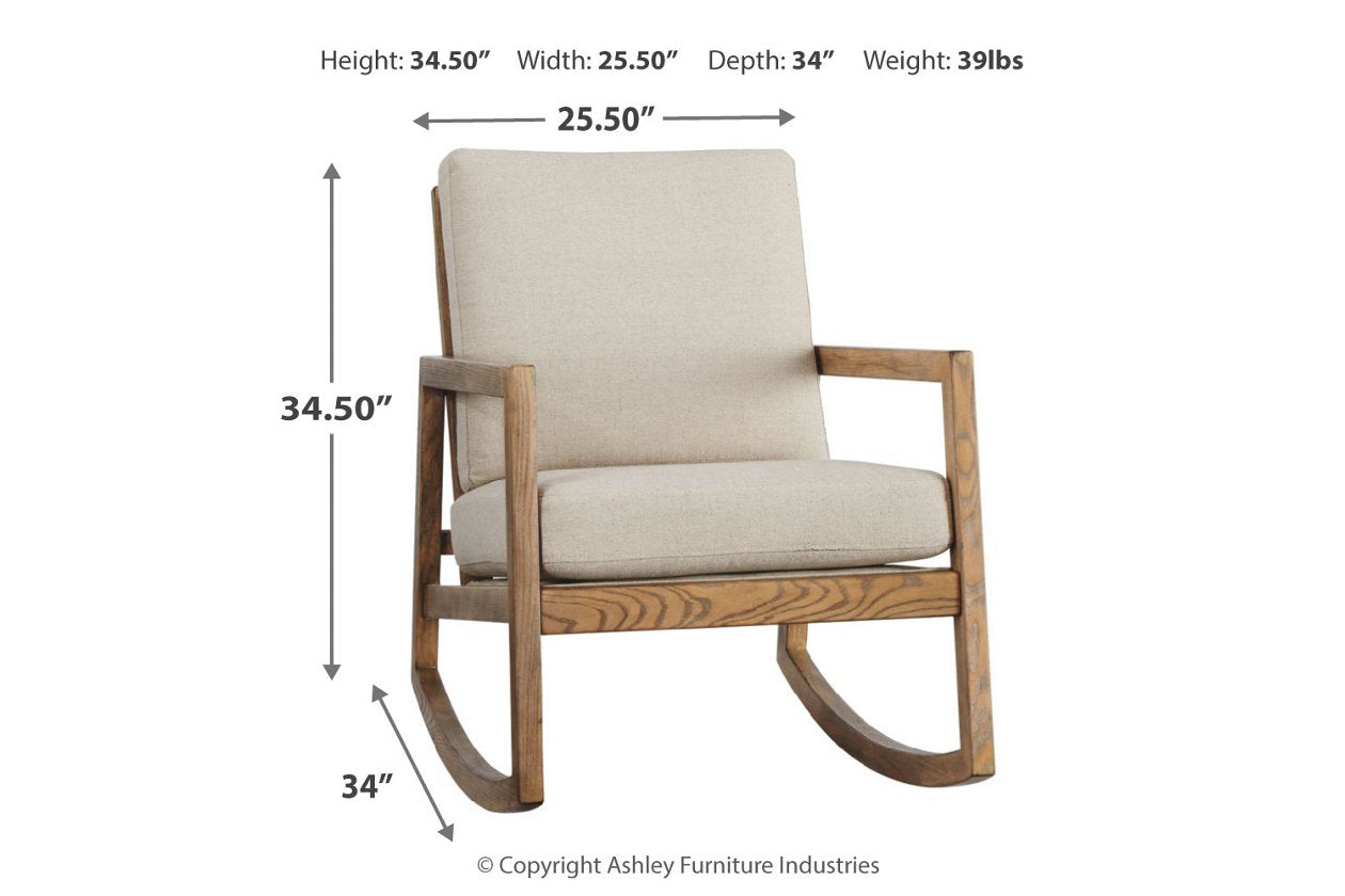 Novelda Neutral Rocker Accent Chair - A3000081 - Bien Home Furniture &amp; Electronics