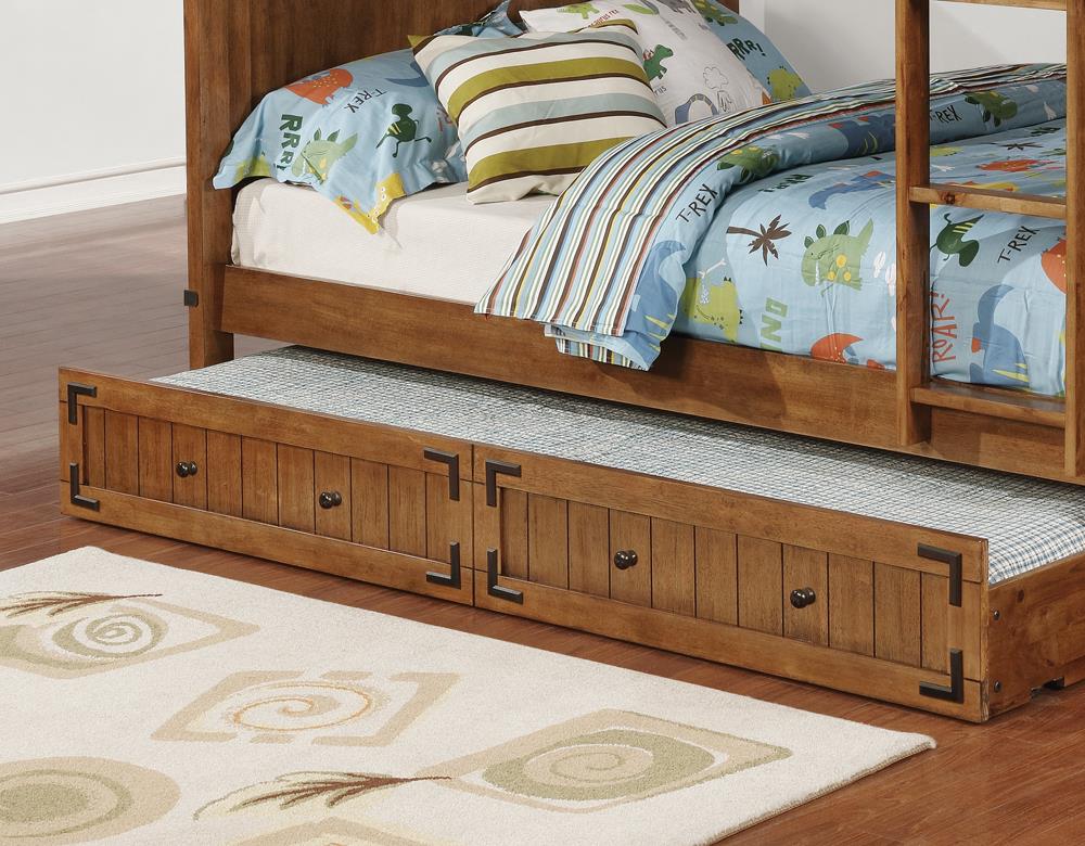 Oakdale Storage Trundle Rustic Honey - 300676 - Bien Home Furniture &amp; Electronics