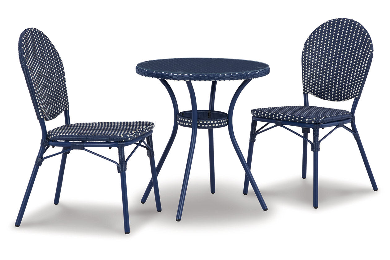 Odyssey Blue Blue Outdoor Table and Chairs, Set of 3 - P216-050 - Bien Home Furniture &amp; Electronics