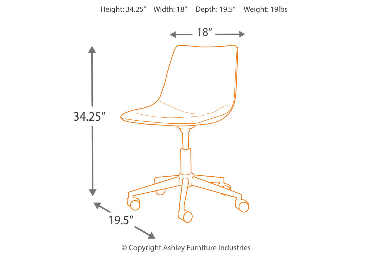 Office Chair Program Brown Home Office Desk Chair - H200-01 - Bien Home Furniture &amp; Electronics