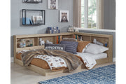 Oliah Natural Full Bookcase Storage Bed - SET | EB2270-165 | EB2270-182 - Bien Home Furniture & Electronics