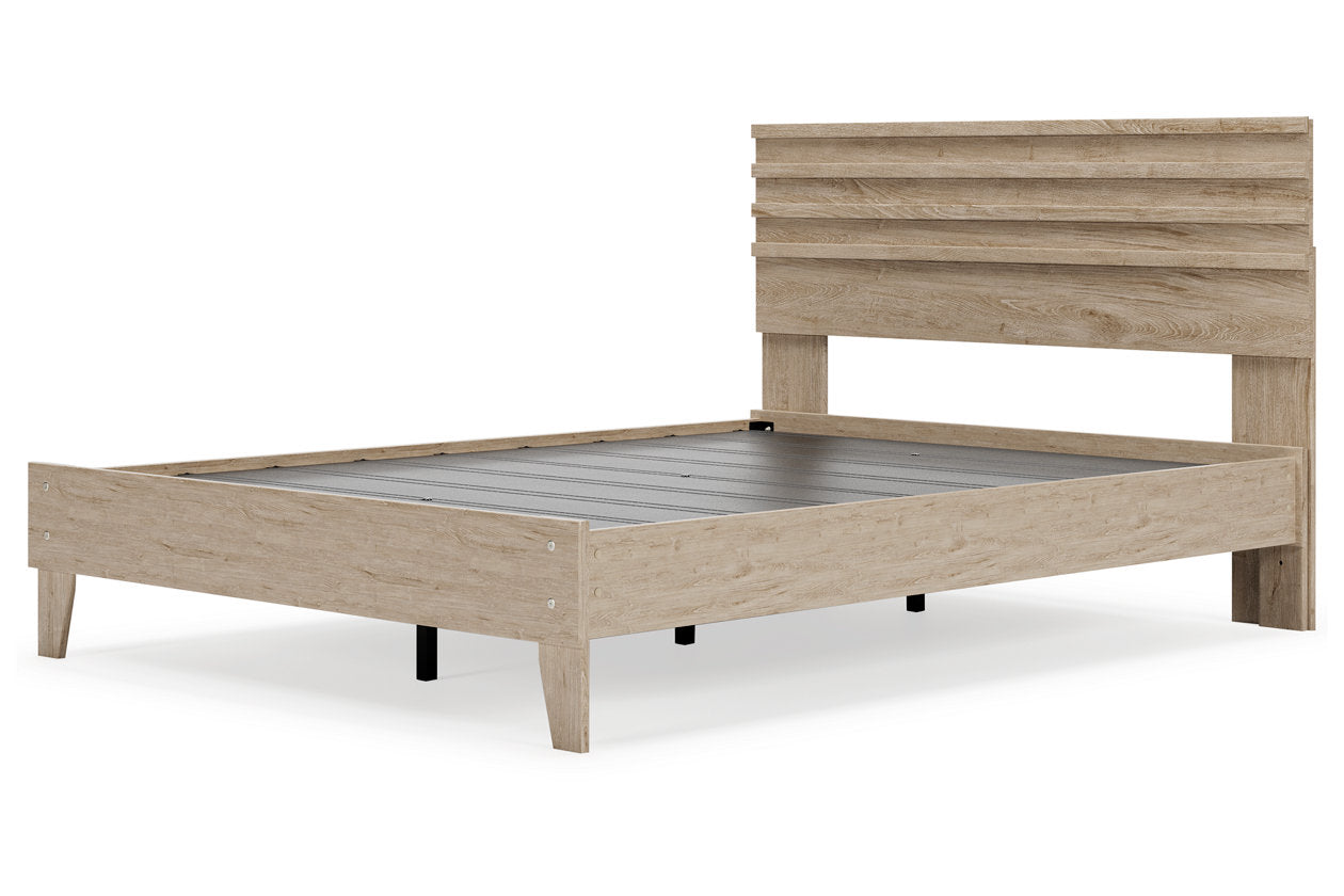 Oliah Natural Queen Panel Platform Bed - SET | EB2270-113 | EB2270-157 - Bien Home Furniture &amp; Electronics