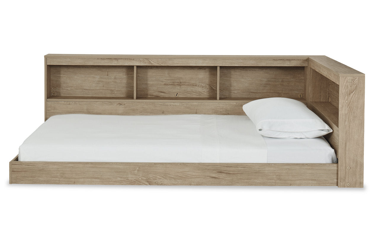 Oliah Natural Twin Bookcase Storage Bed - SET | EB2270-163 | EB2270-182 - Bien Home Furniture &amp; Electronics