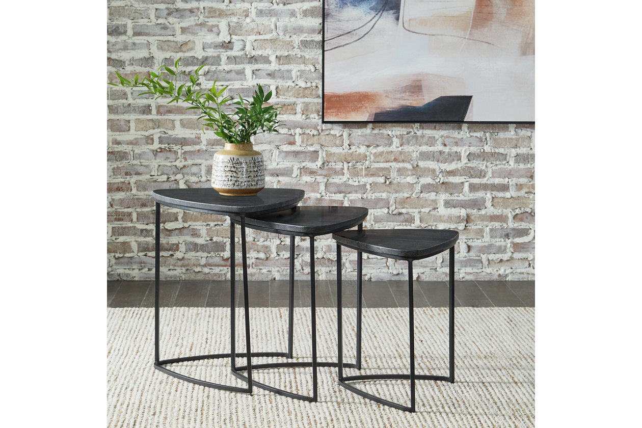 Olinmere Black Accent Table, Set of 3 - A4000539 - Bien Home Furniture &amp; Electronics