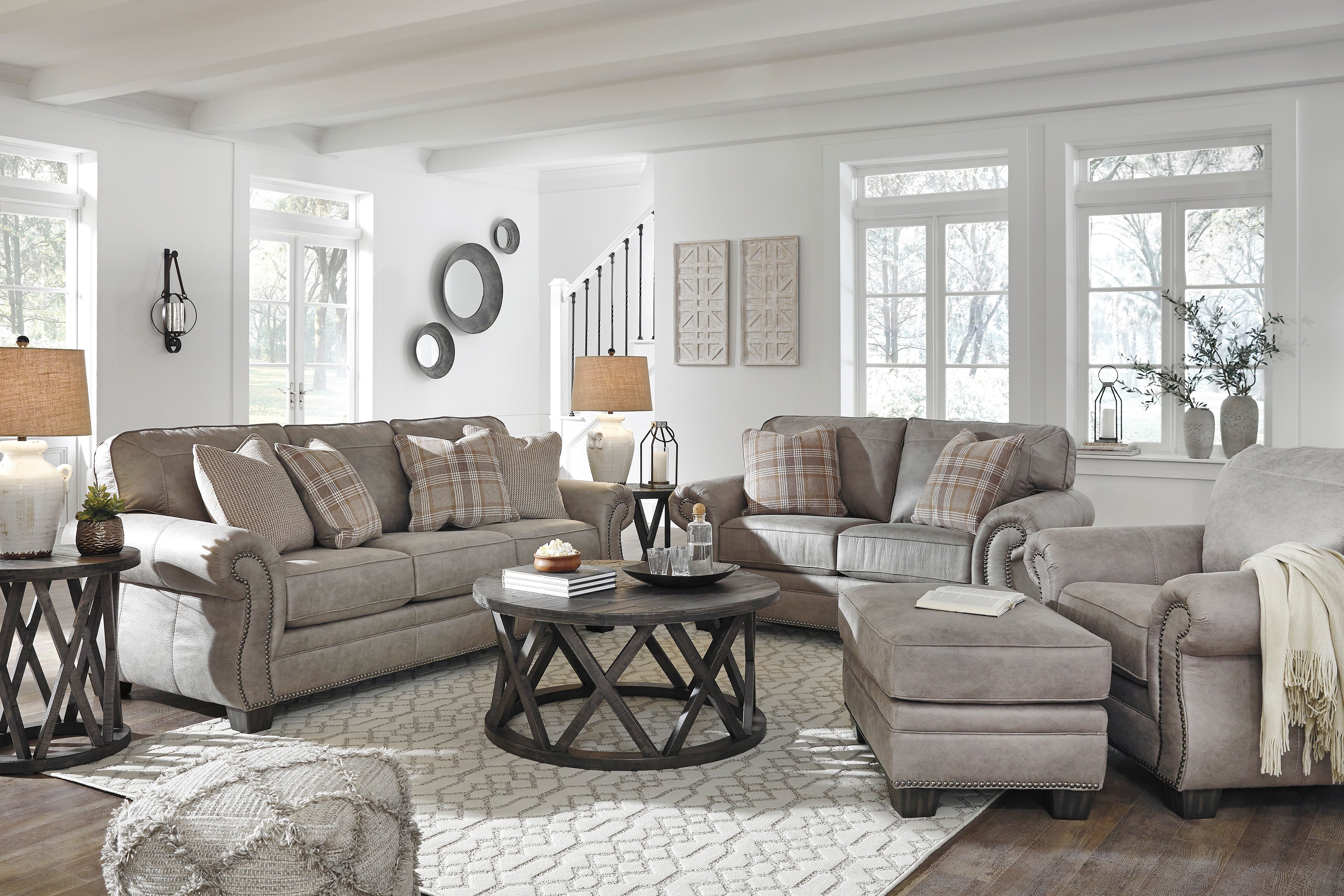 Olsberg Steel Living Room Set - SET | 4870138 | 4870135 | 4870120 | 4870125 | 4870114 - Bien Home Furniture &amp; Electronics