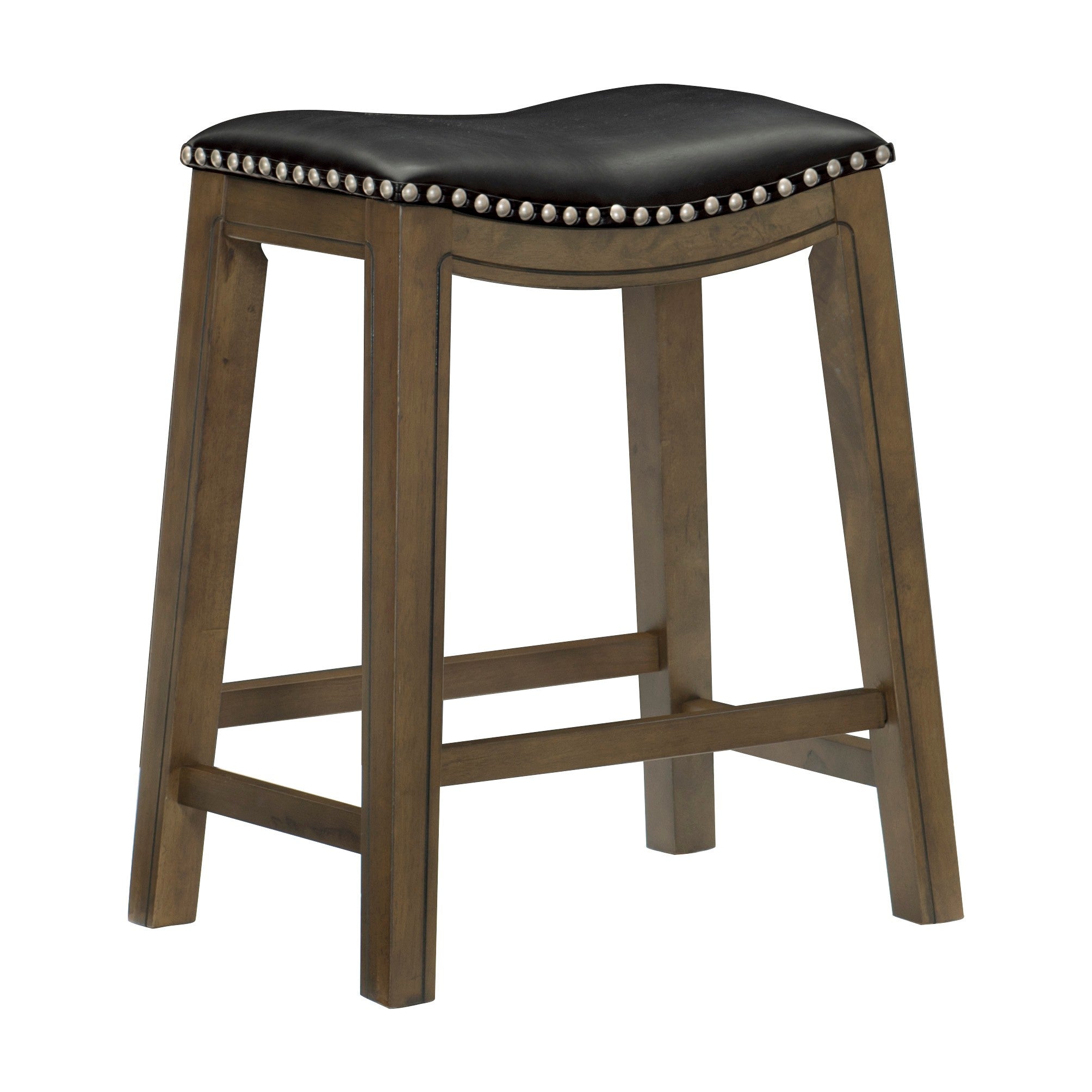 Ordway Black/Brown Counter Height Stool, Black - 5682BLK-24 - Bien Home Furniture &amp; Electronics