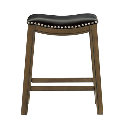 Ordway Black/Brown Counter Height Stool, Black - 5682BLK-24 - Bien Home Furniture &amp; Electronics