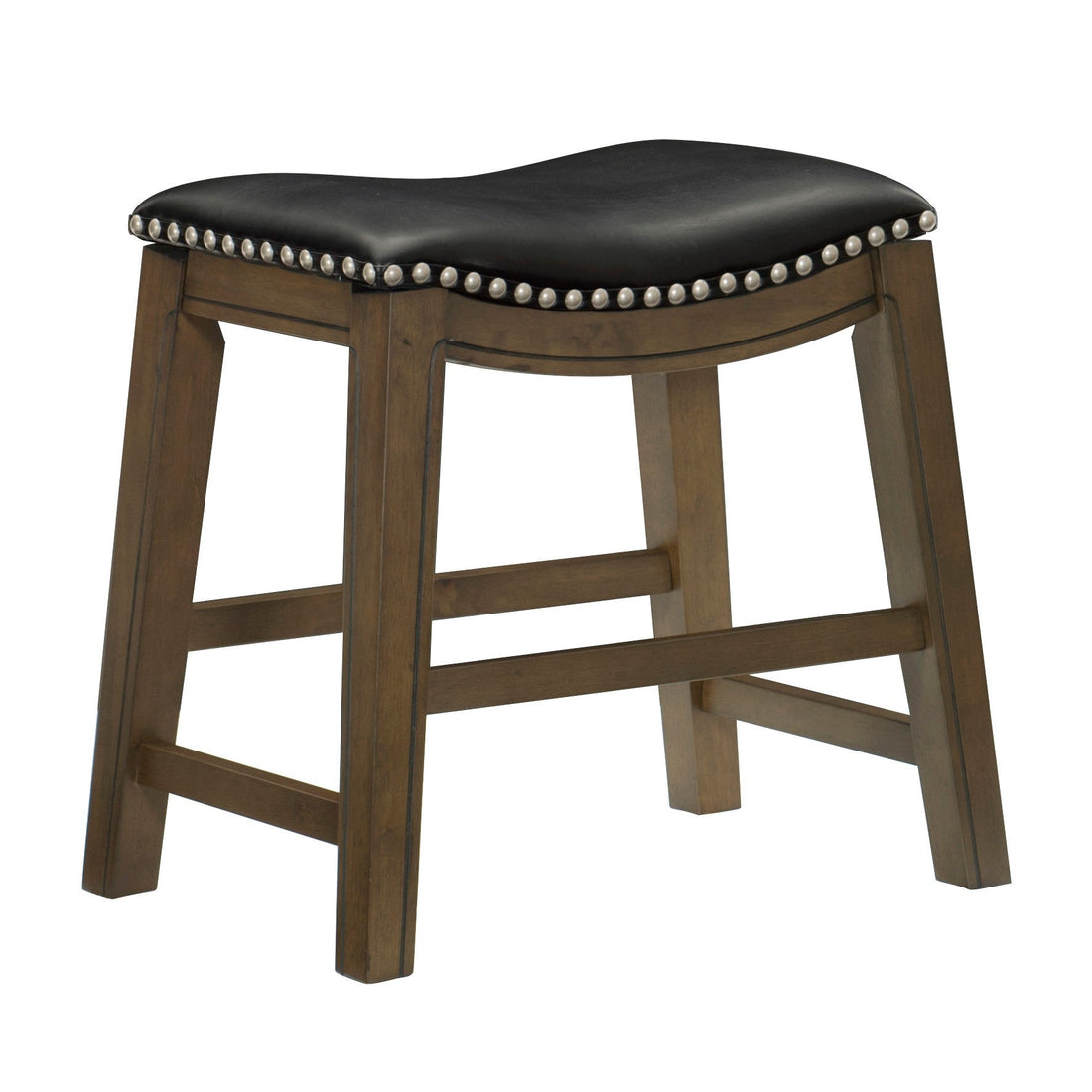 Ordway Black/Brown Dining Stool, Black - 5682BLK-18 - Bien Home Furniture & Electronics