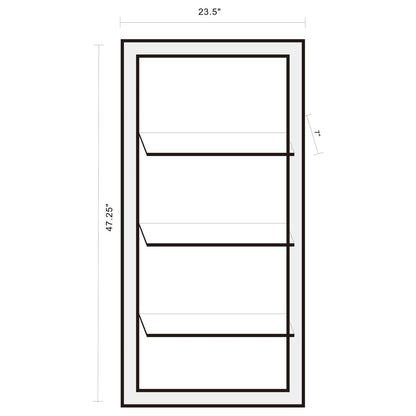 Oriel 3-Shelf Rectangle Wall Mirror - 961631 - Bien Home Furniture &amp; Electronics