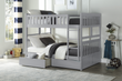 Orion Gray Full/Full Bunk Bed with Storage Boxes - SET | B2063FF-1 | B2063FF-2 | B2063FF-SL | B2063-T - Bien Home Furniture & Electronics