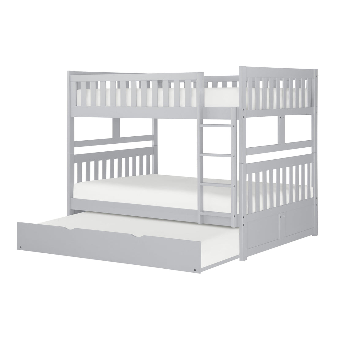 Orion Gray Full/Full Bunk Bed with Twin Trundle - SET | B2063FF-1 | B2063FF-2 | B2063FF-SL | B2063-R - Bien Home Furniture &amp; Electronics