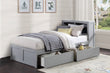 Orion Gray Twin Bookcase Bed with Storage Boxes - SET | B2063BC-1 | B2063BC-2 | B2063-T - Bien Home Furniture & Electronics