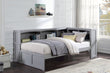 Orion Gray Twin Bookcase Corner Bed - SET | B2063BC-1 | B2063BC-2 | B2063BC-BC - Bien Home Furniture & Electronics
