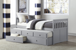 Orion Gray Twin Captains Trundle Bed - SET | B2063PR-1 | B2063PR-2 - Bien Home Furniture & Electronics