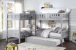 Orion Gray Twin Corner Bunk Bed with Twin Trundle - SET | B2063CN-1 | B2063CN-2 | B2063CN-SL | B2063-R - Bien Home Furniture & Electronics