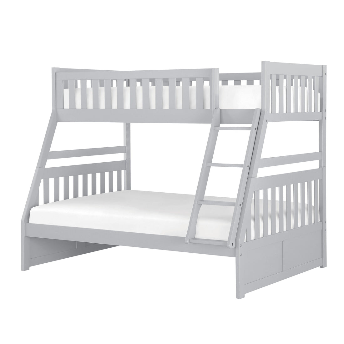 Orion Gray Twin/Full Bunk Bed - SET | B2063TF-1 | B2063TF-2 | B2063TF-SL - Bien Home Furniture &amp; Electronics