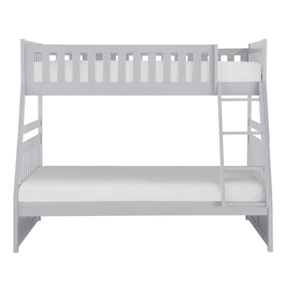 Orion Gray Twin/Full Bunk Bed - SET | B2063TF-1 | B2063TF-2 | B2063TF-SL - Bien Home Furniture &amp; Electronics