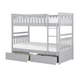 Orion Gray Twin/Twin Bunk Bed with Storage Boxes - SET | B2063-1 | B2063-2 | B2063-SL | B2063-T - Bien Home Furniture & Electronics