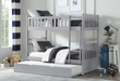 Orion Gray Twin/Twin Bunk Bed with Twin Trundle - SET | B2063-1 | B2063-2 | B2063-SL | B2063-R - Bien Home Furniture & Electronics