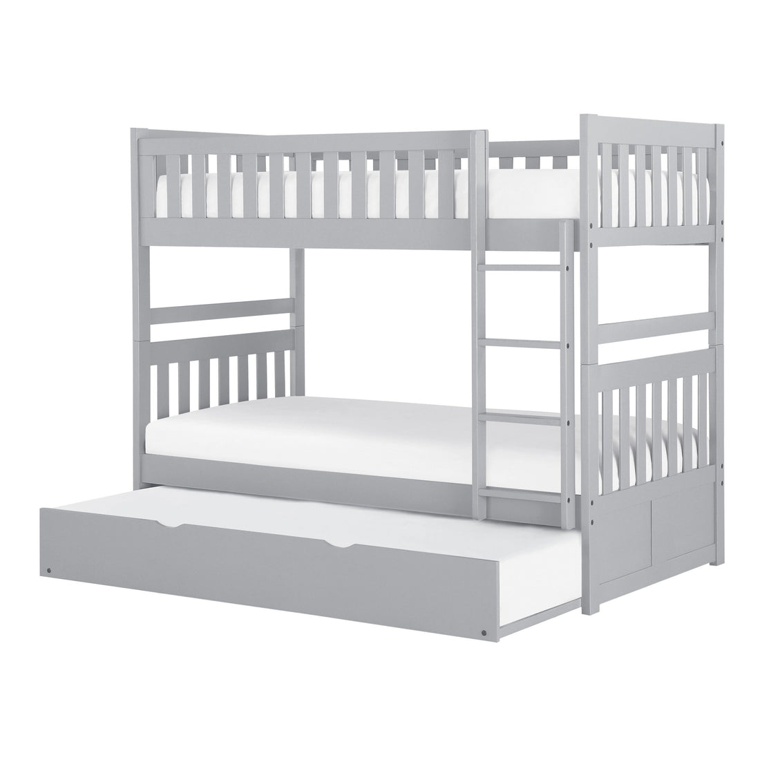 Orion Gray Twin/Twin Bunk Bed with Twin Trundle - SET | B2063-1 | B2063-2 | B2063-SL | B2063-R - Bien Home Furniture &amp; Electronics