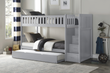 Orion Gray Twin/Twin Step Bunk Bed with Twin Trundle - SET | B2063SB-1 | B2063SB-2 | B2063SB-3 | B2063SB-SL | B2063-R - Bien Home Furniture & Electronics