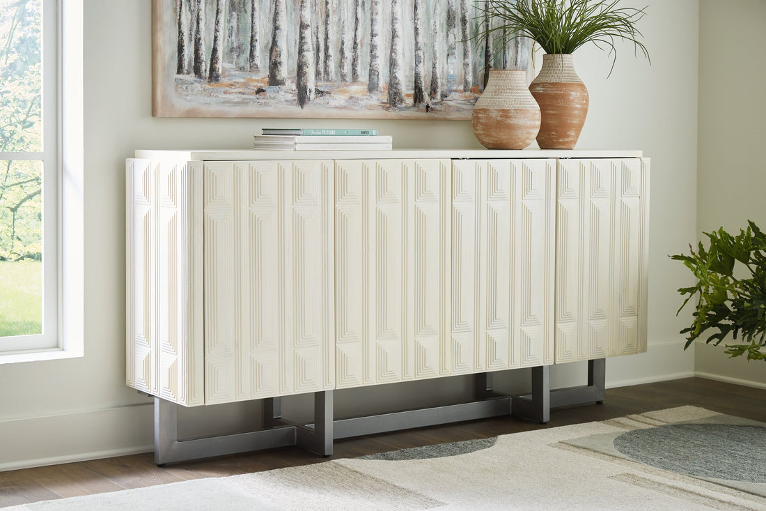 Ornawel Distressed White Accent Cabinet - A4000569 - Bien Home Furniture & Electronics