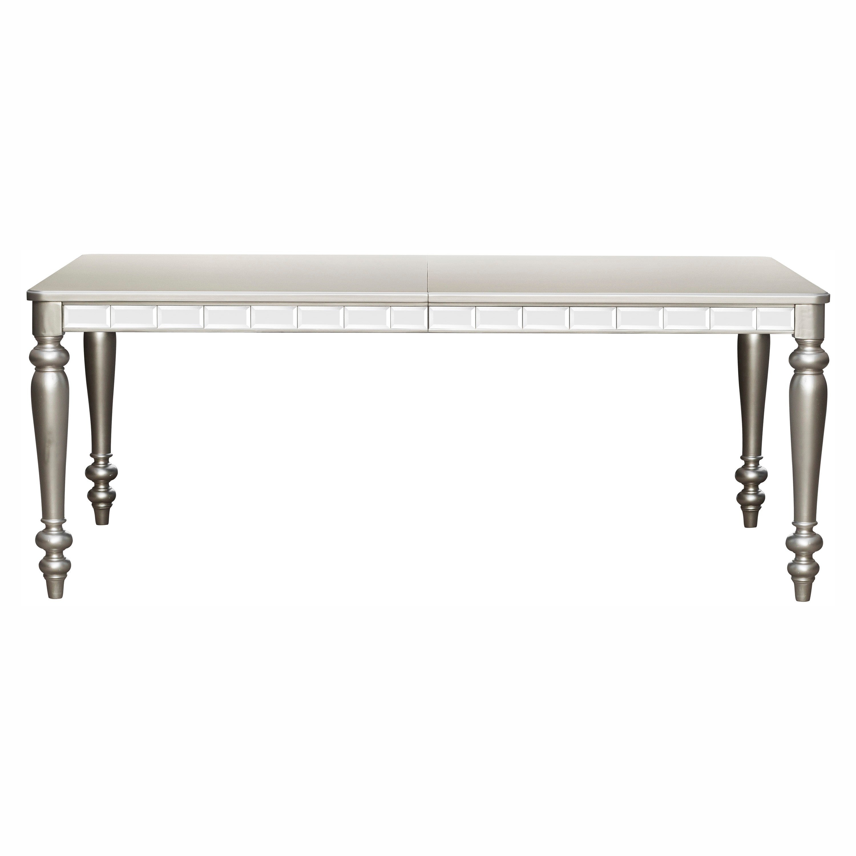 Orsina Silver Mirrored Extendable Dining Table - 5477N-96 - Bien Home Furniture &amp; Electronics