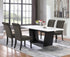 Osborne 5-Piece Rectangular Marble Top Dining Set Brown/White - 115511-S5BV - Bien Home Furniture & Electronics