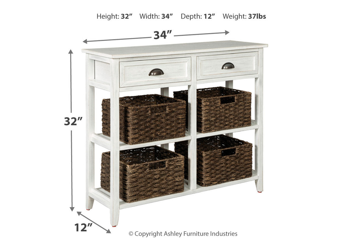Oslember White Sofa/Console Table - A4000139 - Bien Home Furniture &amp; Electronics