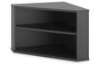 Otaska Black Home Office Corner Bookcase - H206-22H - Bien Home Furniture & Electronics