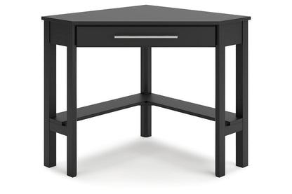 Otaska Black Home Office Corner Desk - H206-22 - Bien Home Furniture &amp; Electronics