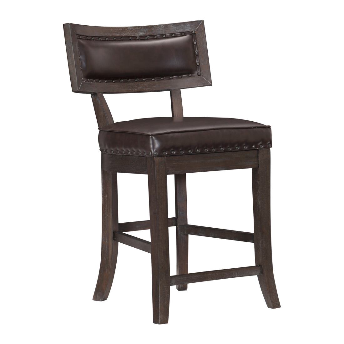 Oxton Dark Cherry/Faux Leather Counter Chair, Set of 2 - 5655-24 - Bien Home Furniture & Electronics