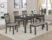 Paige Gray 6-Piece Dining Set - 2325SET-GY - Bien Home Furniture & Electronics