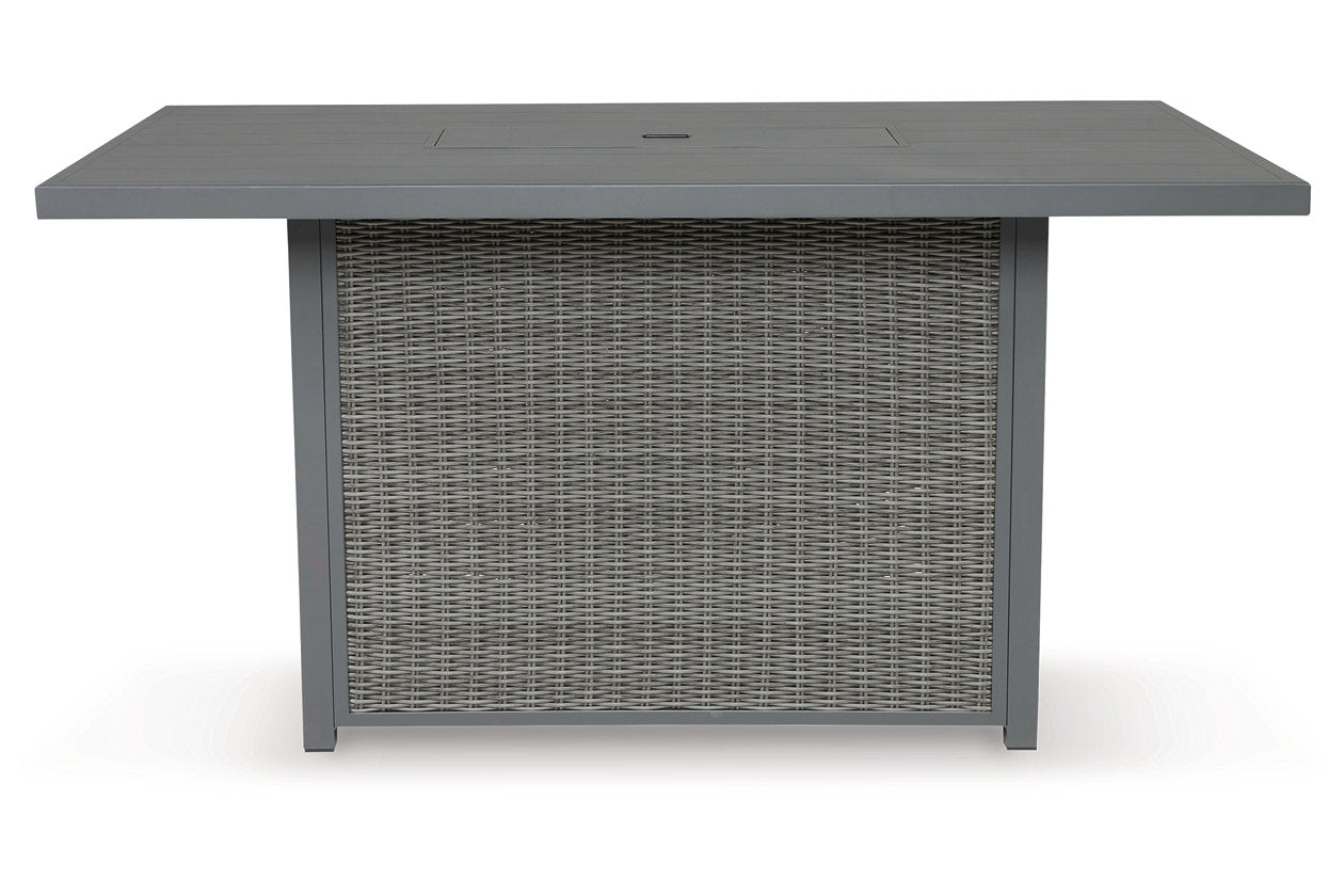 Palazzo Gray Outdoor Bar Table with Fire Pit - P520-665 - Bien Home Furniture &amp; Electronics