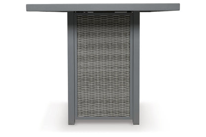 Palazzo Gray Outdoor Bar Table with Fire Pit - P520-665 - Bien Home Furniture &amp; Electronics
