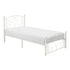 Pallina White Twin Metal Platfom Bed - 2021TW-1 - Bien Home Furniture & Electronics