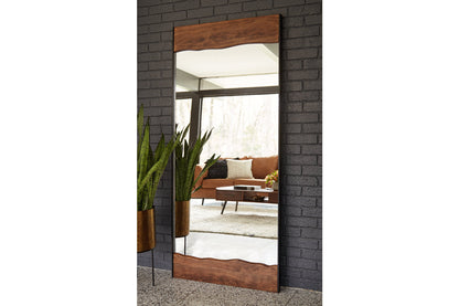 Panchali Brown/Black Floor Mirror - A8010197 - Bien Home Furniture &amp; Electronics