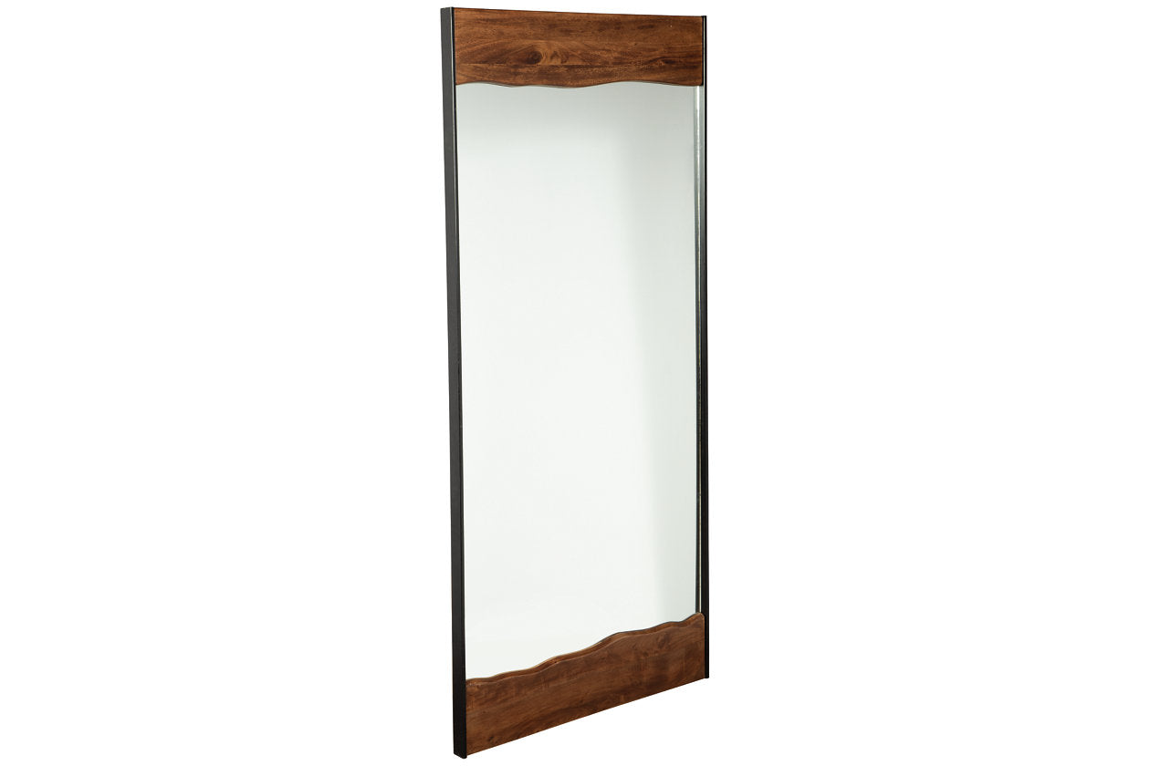 Panchali Brown/Black Floor Mirror - A8010197 - Bien Home Furniture &amp; Electronics