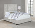 Panes Eastern King Tufted Upholstered Panel Bed Beige - 315850KE - Bien Home Furniture & Electronics