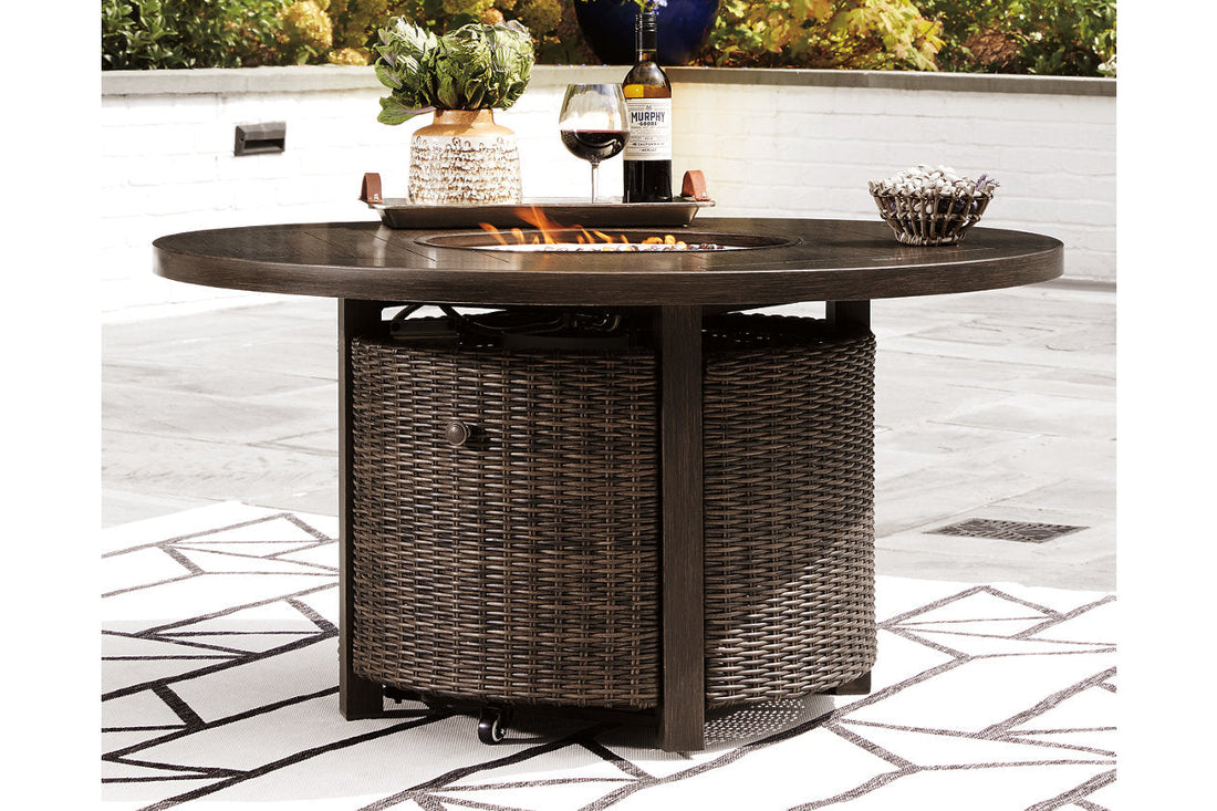 Paradise Trail Medium Brown Fire Pit Table - P750-776 - Bien Home Furniture & Electronics