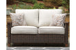 Paradise Trail Medium Brown Loveseat with Cushion - P750-835 - Bien Home Furniture & Electronics