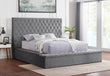 Paris Gray Velvet King Storage Platform Bed - BL7897 - Paris King - Bien Home Furniture & Electronics