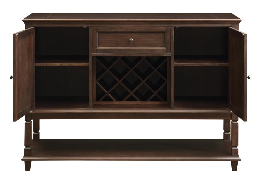 Parkins Server with Lower Shelf Rustic Espresso - 107415 - Bien Home Furniture &amp; Electronics
