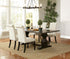 Parkins Traditional Rustic Espresso and White Five-Piece Dining Set - 107411-S5 - Bien Home Furniture & Electronics