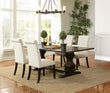 Parkins Traditional Rustic Espresso and White Five-Piece Dining Set - 107411-S5 - Bien Home Furniture & Electronics