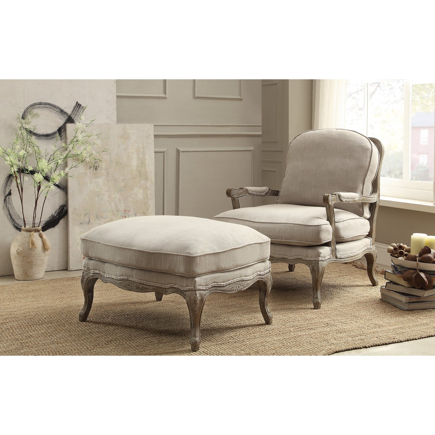 Parlier Show Wood Ottoman - 1234-4 - Bien Home Furniture &amp; Electronics